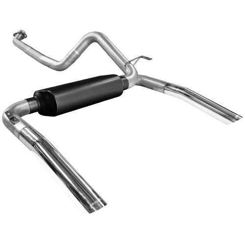 Flowmaster 17233 Exhaust System, American Thunder, Cat-Back, 3 in Diameter, Dual Rear Exit, 3 in Polished Tips, Steel, Aluminized, GM F-Body 1986-91, Kit