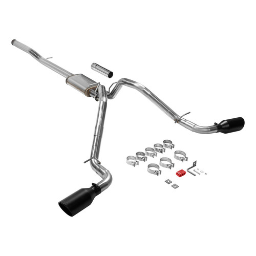 Flowmaster 717869 Exhaust System, FlowFX, Cat-Back, 2-1/2 in Tailpipe, 4-1/2 in Black Ceramic Tips, Stainless, Natural, 5.3 L, Crew Cab, GM Fullsize Truck 2014-18, Kit