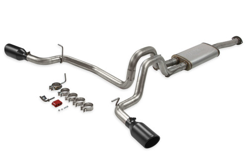 Flowmaster 717918 Exhaust System, FlowFx, Cat-Back, 2-1/2 in Diameter, Dual Side Exit, 4-1/2 in Black Ceramic Tips, Stainless, Natural, 3.5 L, Toyota Midsize Truck 2016-22, Kit