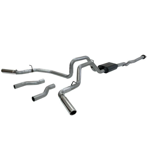 Flowmaster 817428 Exhaust System, American Thunder, Cat-Back, 2-1/2 in Tailpipe, Steel, Aluminized, GM Fullsize Truck 1999-2007, Kit