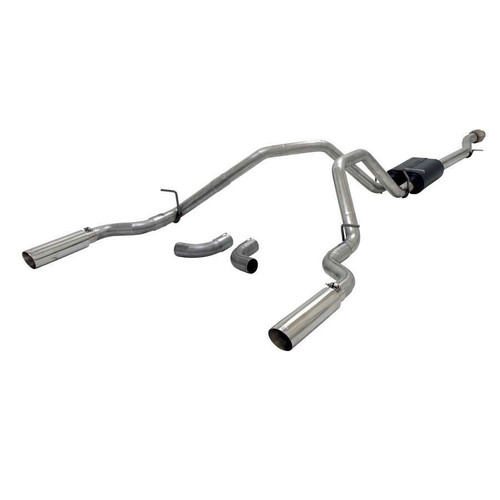 Flowmaster 817669 Exhaust System, American Thunder, Cat-Back, 2-1/2 in Tailpipe, 3-1/2 in Tips, Stainless, Natural, GM Fullsize Truck 2014-19, Kit