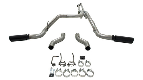 Flowmaster 817692 Exhaust System, Outlaw, Cat-Back, 2-1/2 in Tailpipe, 4 in Tips, Stainless, Black / Natural, Toyota Fullsize Truck 2009-21, Kit