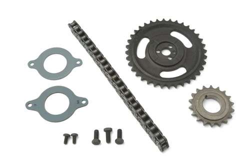 Chevrolet Performance 12371043 Timing Chain Set, Single Roller, Steel, Small Block Chevy, Kit