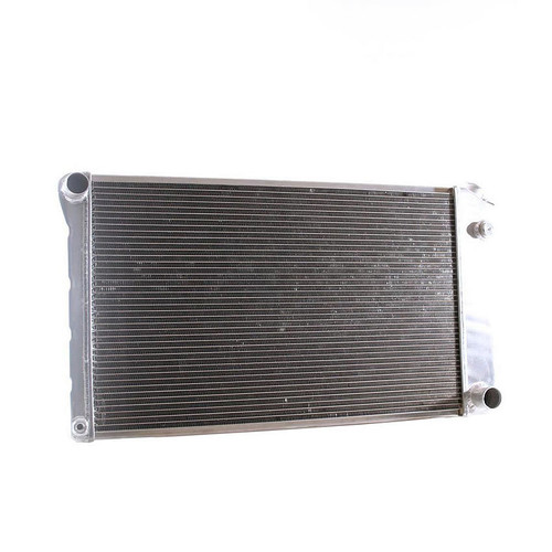 Griffin 6-00006 Radiator, Exact Fit, 34 in W x 18.688 in H x 3 in D, Driver Side Inlet, Passenger Side Outlet, Aluminum, Natural, Manual, GM A-Body 1968-77 / GM G-Body 1978-88 / GM F-Body 1970-81, Each