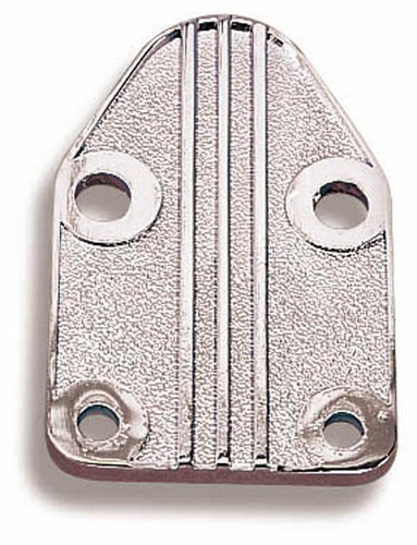 Holley 12-814 Fuel Pump Blockoff, Steel, Chrome, Chevy V8, Each