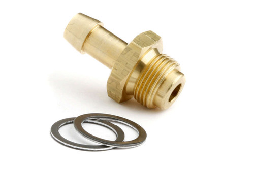 Holley 26-24 Fitting, Adapter, Straight, 5/16 in Hose Barb to 9/16-24 in Male, Brass, Natural, Each