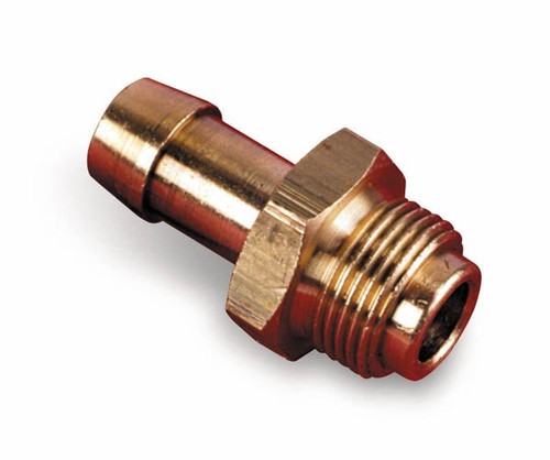 Holley 26-29 Fitting, Adapter, Straight, 3/8 in Hose Barb to 9/16-24 in Male, Brass, Natural, Each
