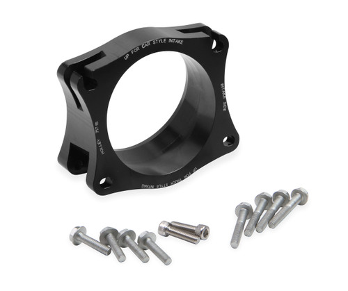 Holley 717-15 Throttle Body Adapter, Aluminum, Black Anodized, GM GenV LT-Series, Each