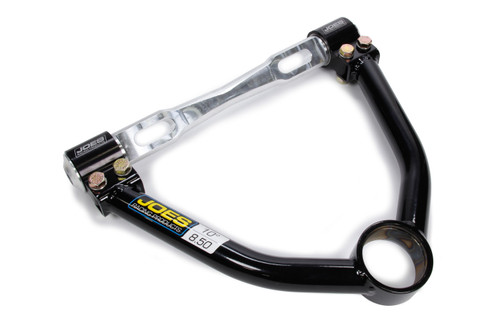 Joes Racing Products 15510 SLB Control Arm, Tubular, Slotted Bearing Style, Upper, 8.500 in Long, 10 Degree, Screw-In Ball Joint, Aluminum / Steel, Black Powder Coat, Each