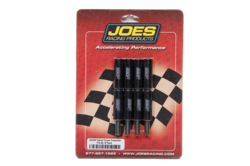 Joes Racing Products 34349 Valve Cover Fastener, Stud, 1/4-20 in Thread, 1.500 in Long, Nuts Included, Aluminum, Black Anodized, Set of 8
