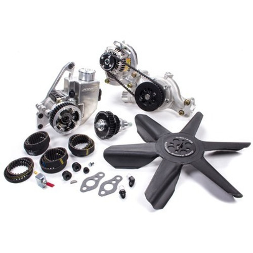 Jones Racing Products 2441-AR-68-EMP Pulley Kit, HTD, Aluminum, Black Anodized, Small Block Chevy, Kit