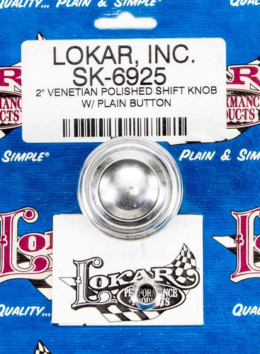 Lokar SK-6925 Shifter Knob, Venetian, 3/8-24 in Thread, Aluminum, Polished, Lokar Shifters, Each