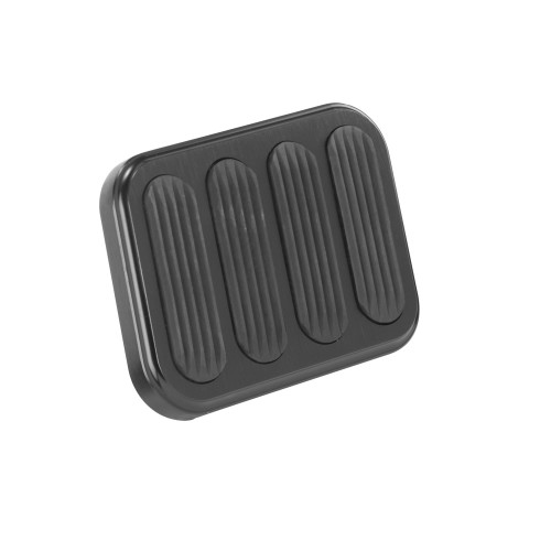 Lokar XBFG-6013 Pedal Pad, XL, Brake, 3-3/4 in Wide x 2-3/4 in Tall, Rubber Pads, Billet Aluminum, Black Anodized, Universal, Each