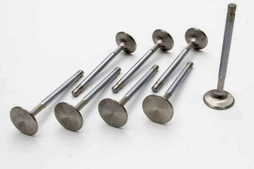 Manley 11527-8 Exhaust Valve, Race Flo, 1.880 in Head, 0.372 in Valve Stem, 5.350 in Long, Stainless, Big Block Chevy, Set of 8
