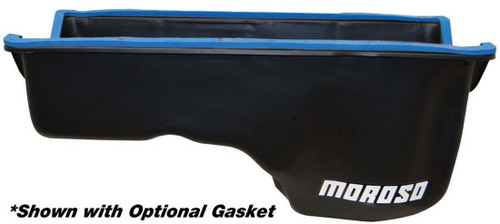 Moroso 27336 Ford Powerstroke 1994-2003 Stock Oil Pan, Rear Sump, 11 in. Deep, Steel, Black Powdercoated, Each