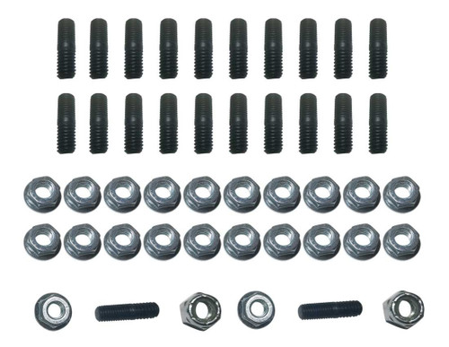 Moroso 38360 Oil Pan Stud, Serrated Face Nuts, Grade 8, Steel, Black Oxide, Big Block Chevy / Pontiac V8, Kit