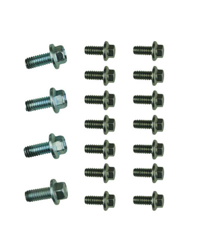 Moroso 38551 Oil Pan Bolt Kit, Hex Head, Flanged, Grade 8, Steel, Zinc Plated, Small Block Chevy, Kit