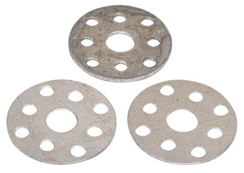 Moroso 64035 Water Pump Pulley Shim, 1/16 in and 1/8 in Thick, 5/8 in and 3/4 in Shaft, Aluminum, Natural, Ford / GM Water Pumps, Set of 3