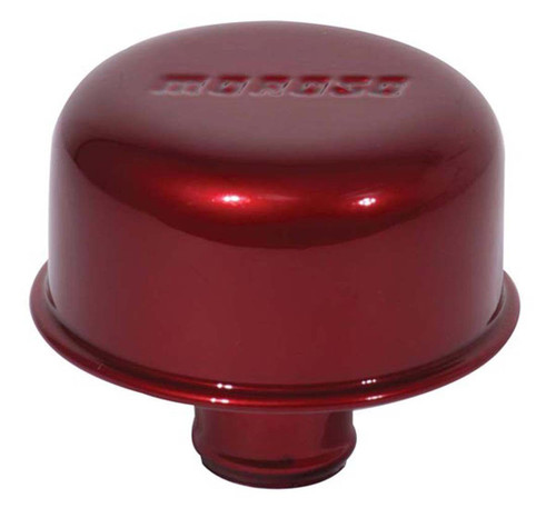 Moroso 68718 Breather, Push-In, Round, 1-1/4 in Hole, Moroso Logo, Aluminum, Red Powder Coat, Pair