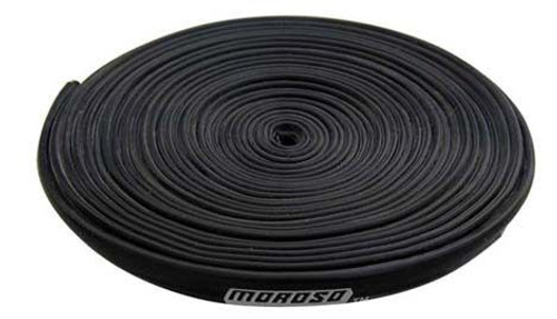 Moroso 72004 Spark Plug Wire Sleeve, 7 mm-8 mm Wires, 25 ft, Fiberglass / Silicone, Black, Each