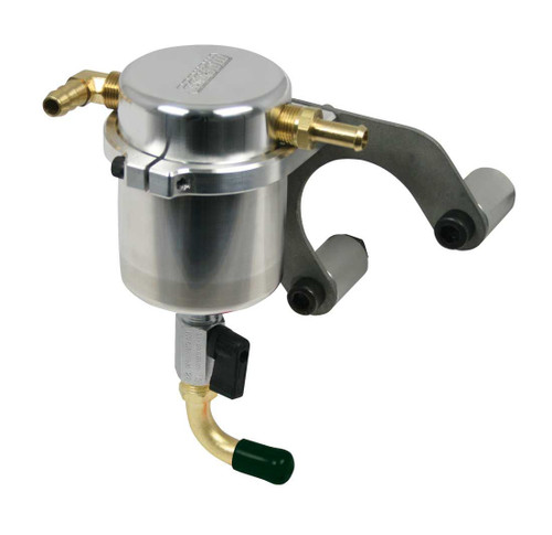 Moroso 85516 Air-Oil Separator, 2.875 in Diameter, 4.5 in Tall, 3/8 in NPT Female Inlet / Outlet, Aluminum, Polished, Chevy Corvette 1997-2004, Kit-2