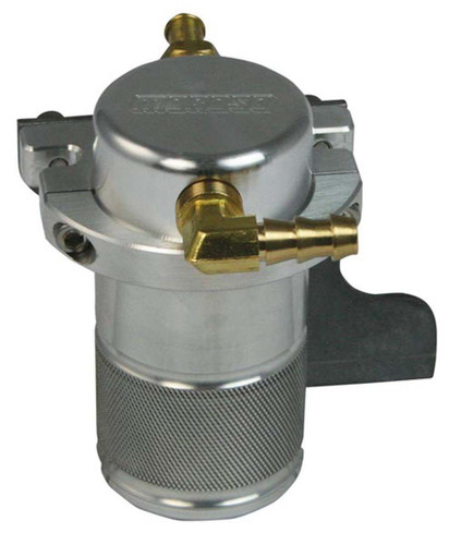 Moroso 85634 Air-Oil Separator, 2.125 in Diameter, 4.5 in Tall, 3/8 in NPT Female Inlet / Outlet, Aluminum, Polished, Edelbrock Supercharged, SS, Chevy Camaro 2010-14, Kit