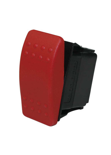 Moroso 97540 Rocker Switch, Momentary, Single Pole, 12V, 20 amp, Red Cover, Moroso Switch Panels, Each