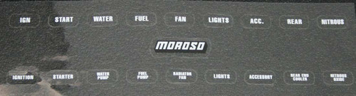 Moroso 97542 Switch Panel Label Sheet, Moroso Rocker Style Switch Panels, Each