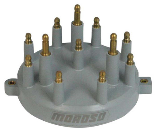 Moroso 97852 Distributor Cap, HEI Style Terminals, Brass Terminals, Screw Down, Gray, Non-Vented, Moroso Ultra Series Distributors, Each