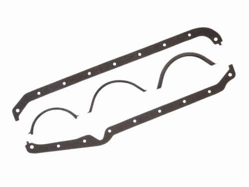 Mr. Gasket 5884 Oil Pan Gasket, Ultra-Seal, Multi-Piece, Rubber Coated Fiber, Small Block Chevy, Kit