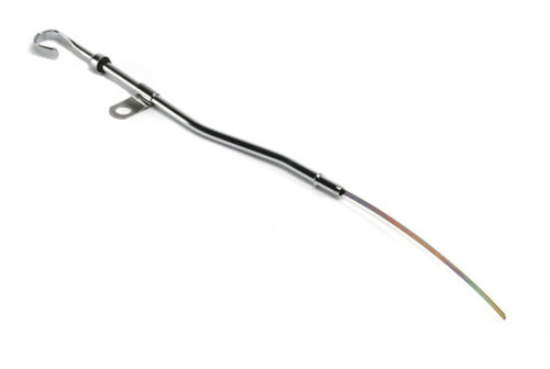 Mr. Gasket 6921 Engine Oil Dipstick, Solid Tube, Block Mount, Steel, Chrome, Small Block Ford, Each