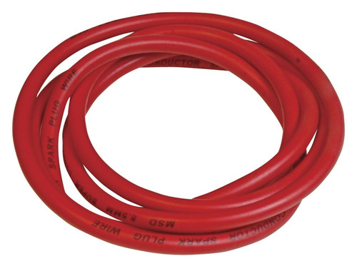 Msd Ignition 34059 Spark Plug Wire, Super Conductor, Spiral Core, 8.5 mm, 300 ft, Silicone, Red, Each