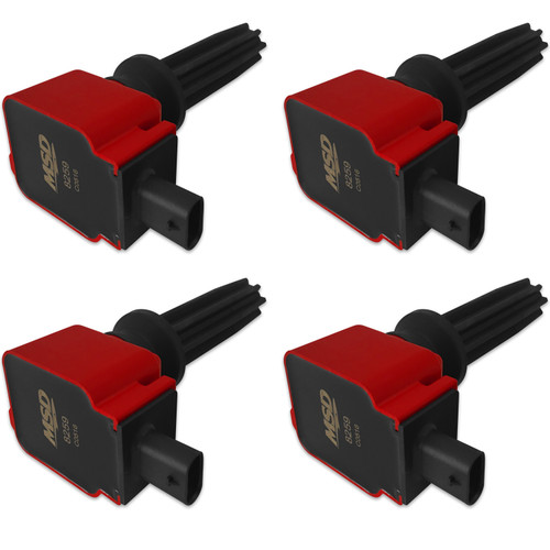 Msd Ignition 82594 Ignition Coil Pack, Coil-On-Plug, Red, Ford EcoBoost 4-Cylinder, Set of 4