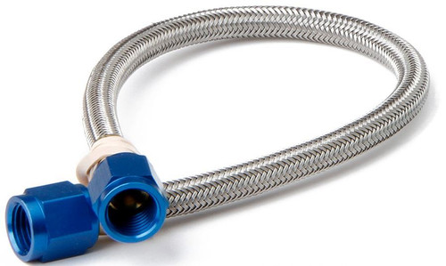 Nitrous Oxide Systems 15460NOS Nitrous Hose, 10 ft Long, 6 AN Hose, 6 AN Straight Female to 6 AN Straight Female, Braided Stainless, PTFE, Blue Fittings, Each