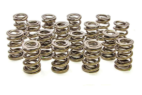 Pac Racing Springs PAC-1224 Valve Spring, 1200 Series, Dual Spring, 629 lb/in Spring Rate, 1.100 in Coil Bind, 1.625 in OD, Drag Race, Set of 16