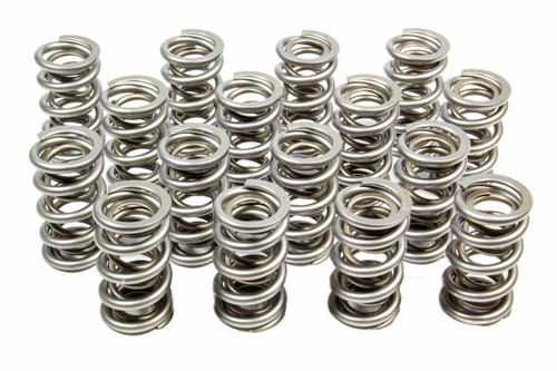 Pac Racing Springs PAC-1238X Valve Spring, RPM Series, Dual Spring, 600 lb/in Spring Rate, 0.985 in Coil Bind, 1.274 in OD, GM LS-Series, Set of 16