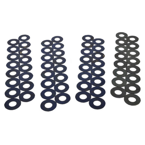 Pac Racing Springs PAC-S190 Valve Spring Shim, 0.020 in Thick, 1.250 in OD, 0.570 in ID, Steel, Set of 16