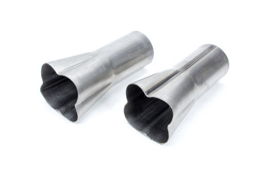 Patriot Exhaust H7688 Collector, Formed, Weld-On, 4 x 2-1/8 in Primary Tubes, 3-1/2 in Outlet, 10 in Long, Steel, Natural, Pair