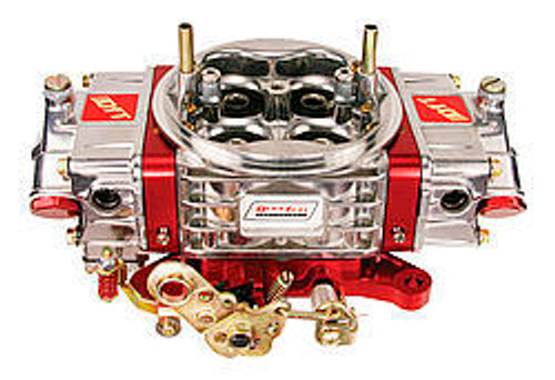 Quick Fuel Technology Q-1050 Carburetor, Q-Series Drag Race, 4-Barrel, 1050 CFM, Square Bore, No Choke, Mechanical Secondary, Dual Inlet, Polished / Red Anodized, Each