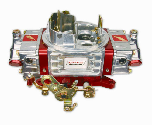 Quick Fuel Technology SS-850 Carburetor, SS-Series, 4-Barrel, 850 CFM, Square Bore, Electric Choke, Mechanical Secondary, Dual Inlet, Polished / Red Anodized, Each