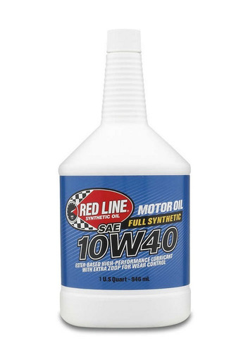 Redline Oil RED11404 Motor Oil, High Performance, High Zinc, 10W40, Synthetic, 1 qt Bottle, Each