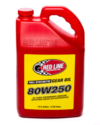 Redline Oil RED58605 Gear Oil, High Performance, GL-5, 80W250, Synthetic, 1 gal Jug, Each