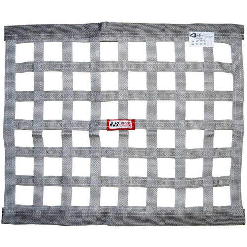 Rjs Safety 10000407 Window Net, SFI 27.1, 1 in Webbing, 18 x 24 in Rectangle, Gray, Each