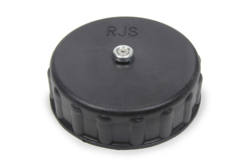 Rjs Safety 30181 Filler Cap, Screw-On, Vented, 4-7/8 in ID, Raised Cell Mount, Gasket Included, Plastic, Black, Each