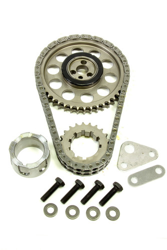 Rollmaster-Romac CS1160 Timing Chain Set, Gold Series, Double Roller, Keyway Adjustable, Needle Bearing, Billet Steel, GM LS-Series, Kit