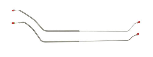 Right Stuff Detailing CRA6803 Brake Line Kit, Pre-Bent, 3/8-24 in Inverted Flare, Rear, Steel, GM A-Body 1968-72, Kit