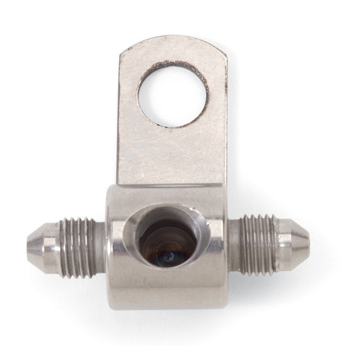 Russell 660402 Fitting, Adapter Tee, 3 AN Male x 3 AN Male x 1/8 in NPT Female, Stainless, Natural, Each