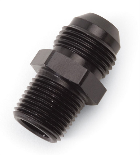 Russell 660483 Fitting, Adapter, Straight, 8 AN Male to 3/8 in NPT Male, Aluminum, Black Anodized, Each