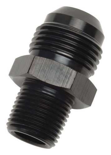 Russell 660523 Fitting, Adapter, Straight, 12 AN Male to 1/2 in NPT Male, Aluminum, Black Anodized, Each