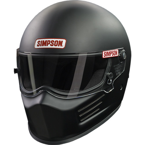 Simpson Safety 7210048 Super Bandit Helmet, Closed Face, Snell SA2020, Head and Neck Support Ready, Flat Black, X-Large, Each